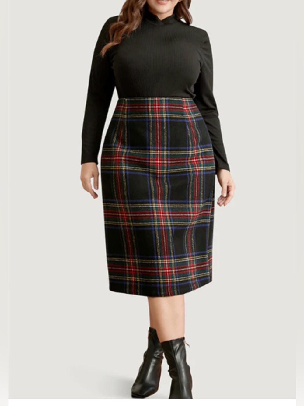 NWT Bloomchic Tartan Plaid Pencil Skirt Womens 18-20